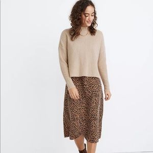 LIKE NEW Madewell Re(sourced) Cashmere Ribbed Mockneck Pullover Sweater